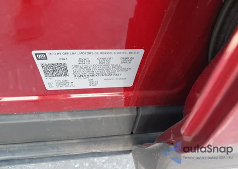 2024 Chevrolet Equinox Fwd Rs z USA, uszkodzony, nr VIN 3GNAXMEG3RS227337